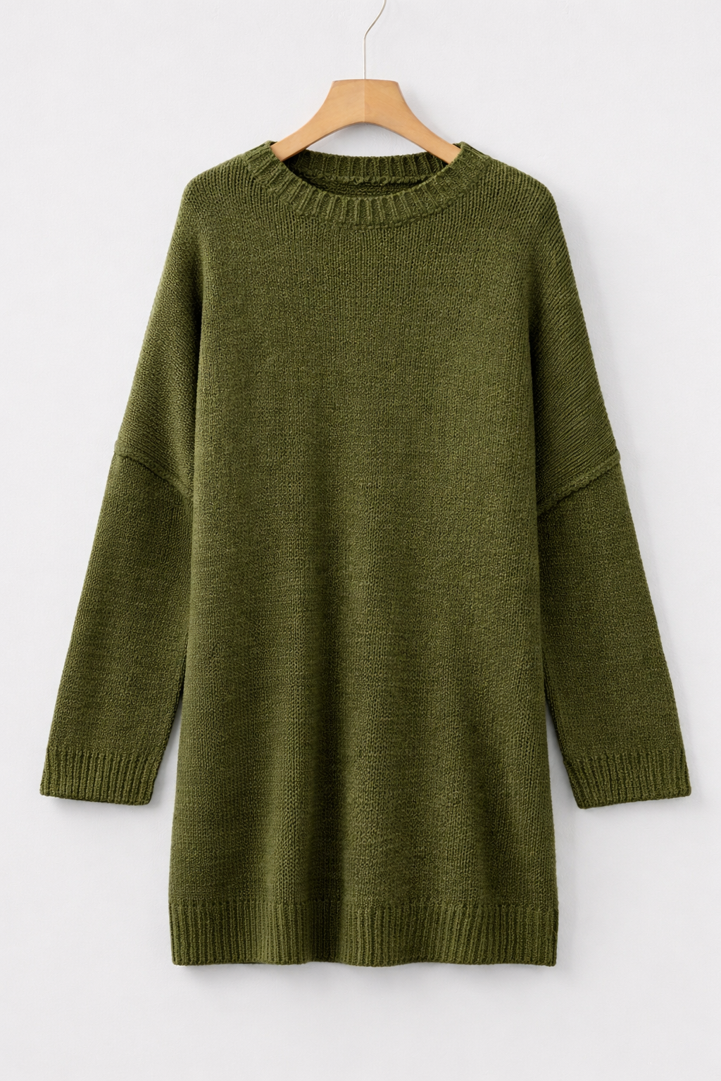 Four Leaf Clover Oversize Drop Shoulder Slouchy Sweater Dress