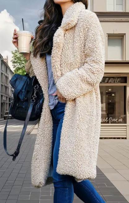 Lamb Velvet Lapel Coat