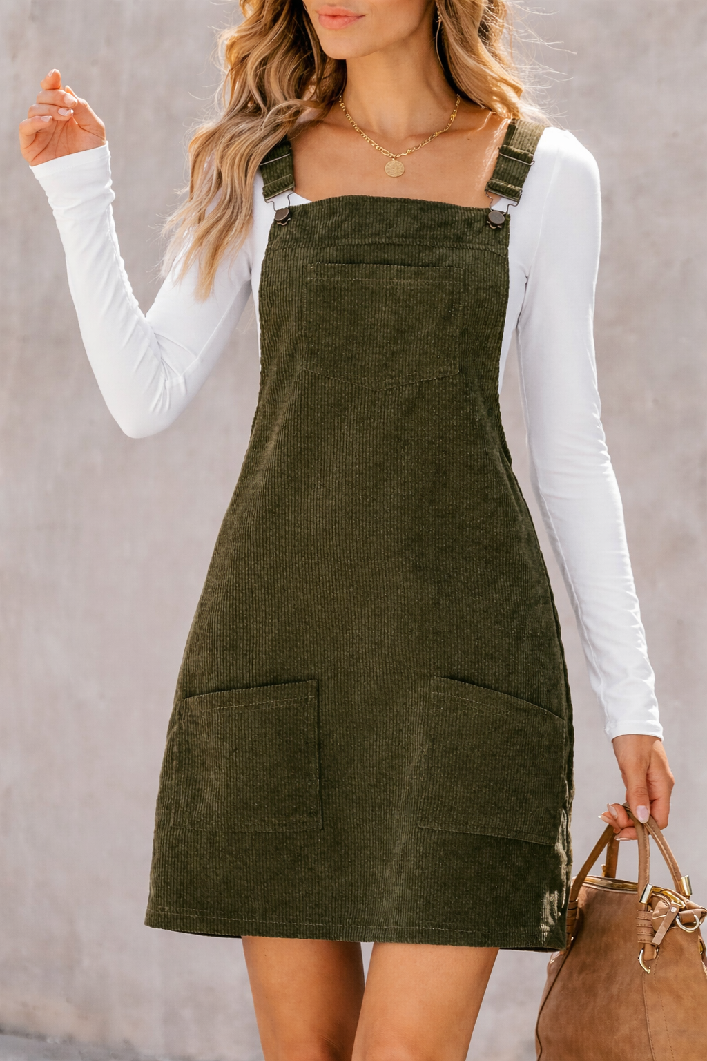 Corduroy Overall Dress