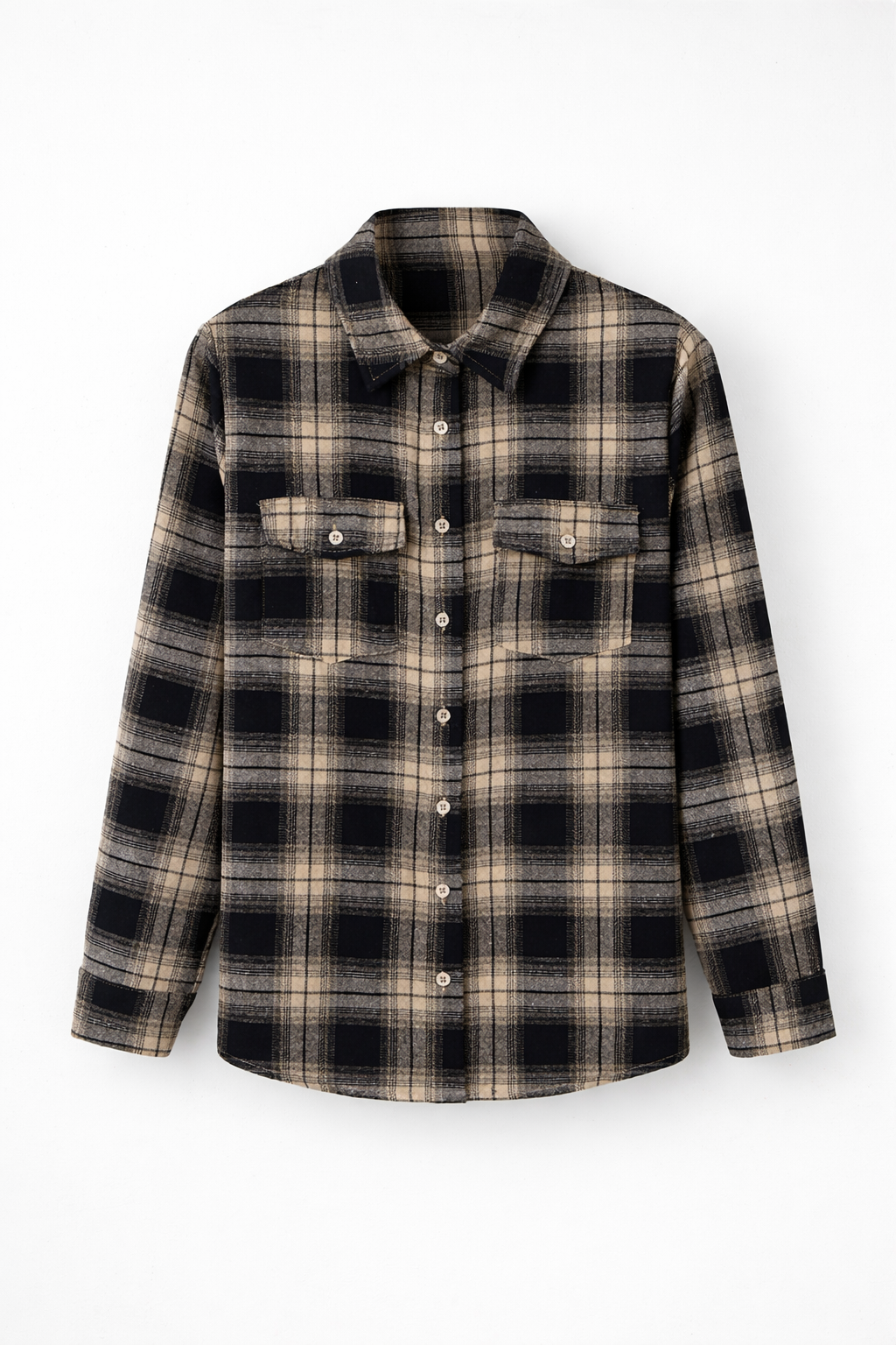 Plaid Double Pocket Button Up Shirt