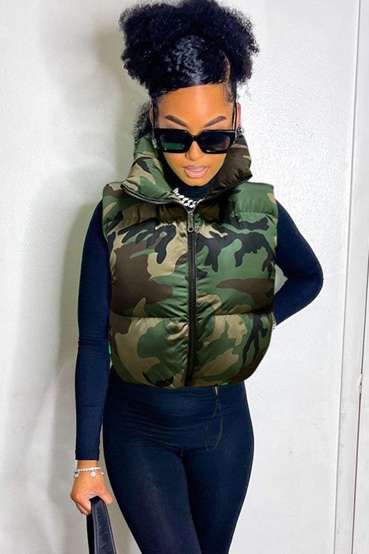 Camo Puffer Vest