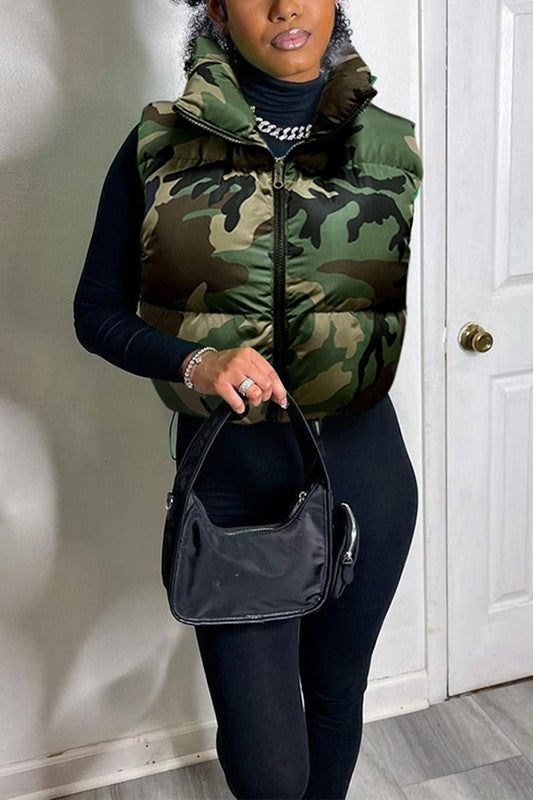 Camo Puffer Vest