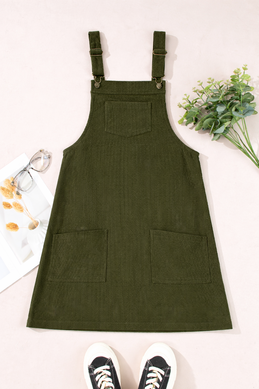 Corduroy Overall Dress