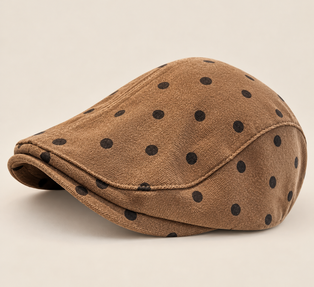 Brown Polka Dot Ivy Cap