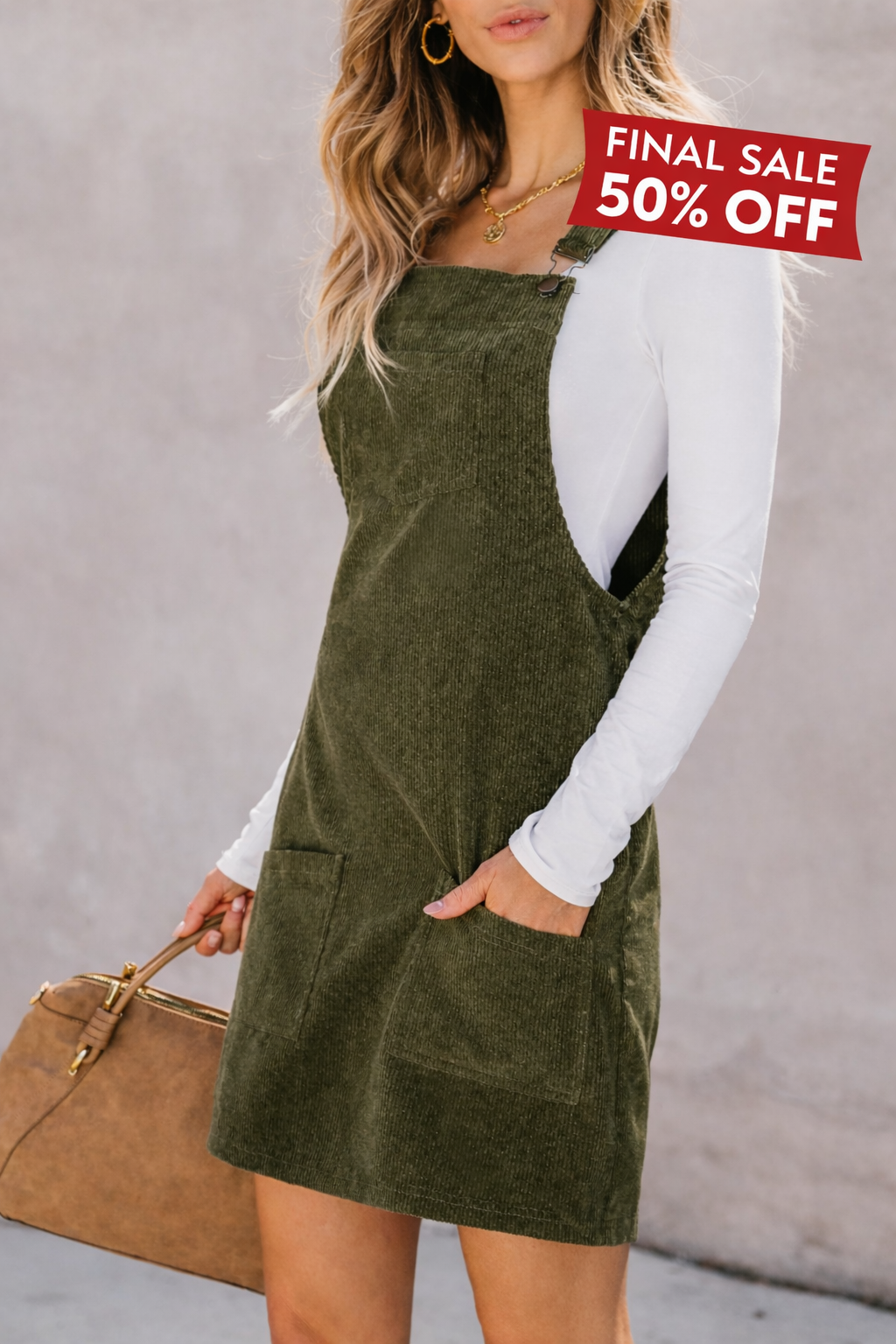 Corduroy Overall Dress