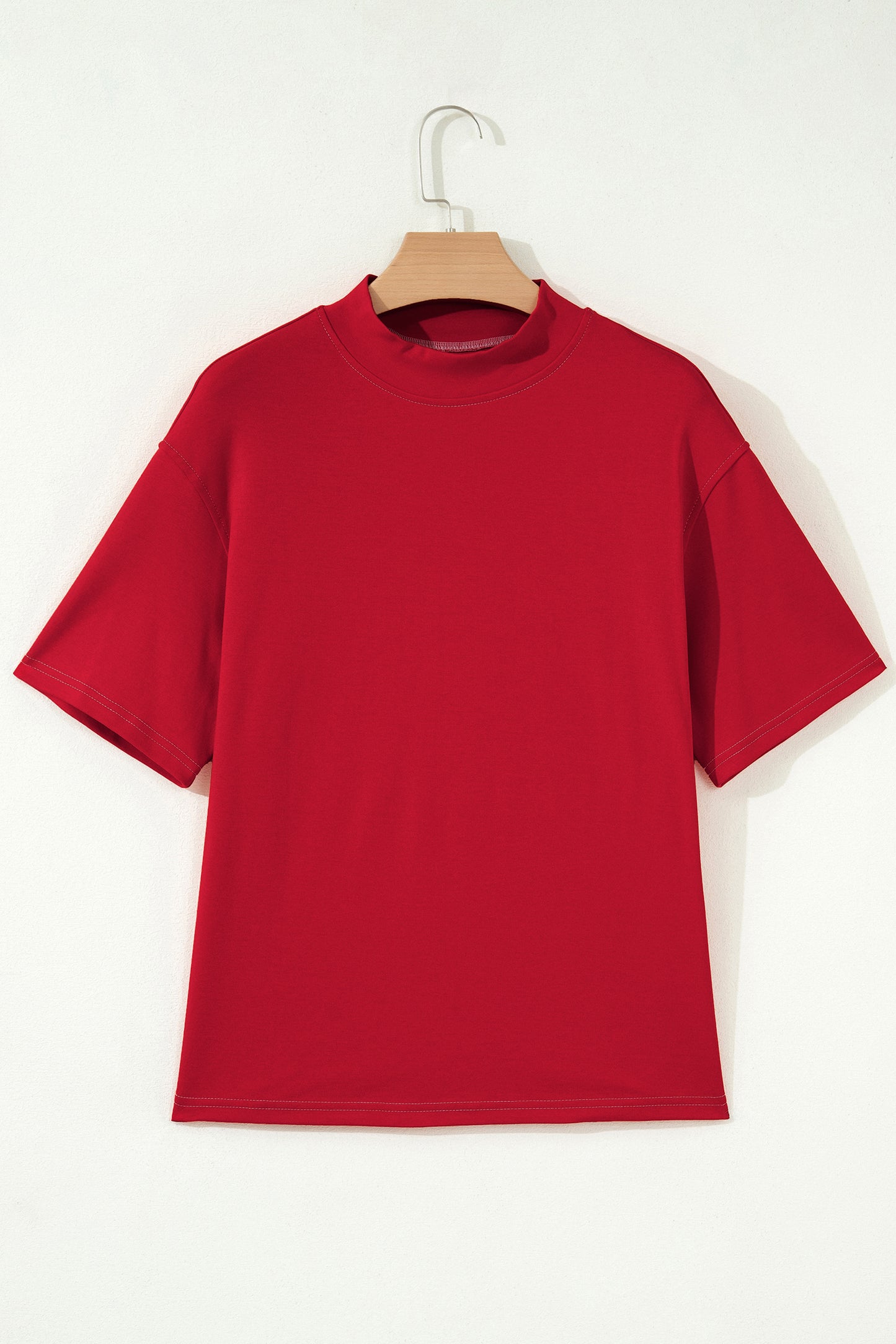 Racing Red Reversible Contrast-Stitched T-Shirt