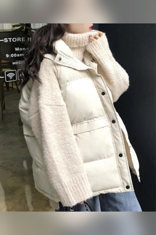 Cream Puffer Vest