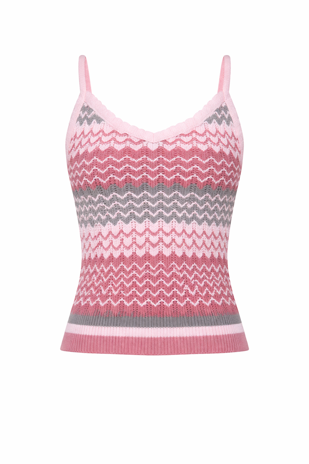 Pink Multi-Color Cami Spring Sweater Tank