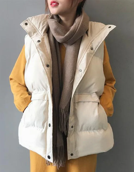 Cream Puffer Vest