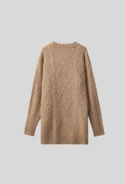 Parchment (Beige) Cable Knit Sweater Dress