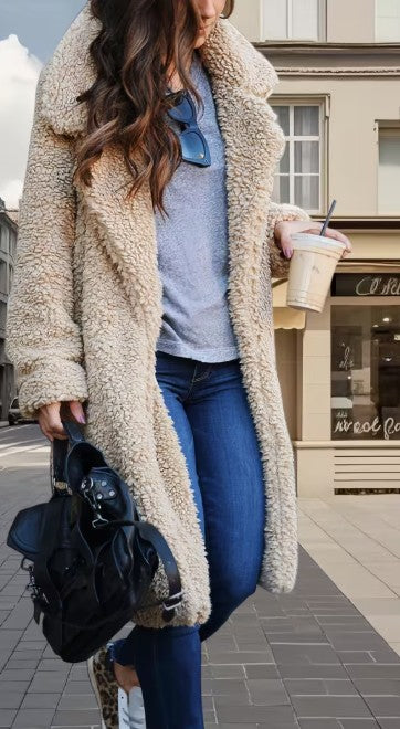 Lamb Velvet Lapel Coat