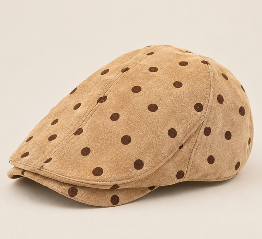 Tan Polka Dot Ivy Cap