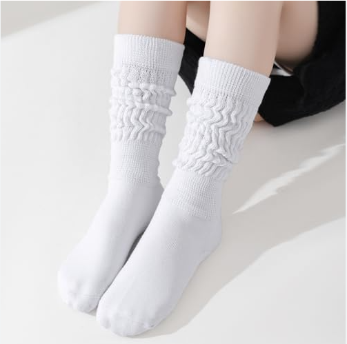 White Slouchy Socks