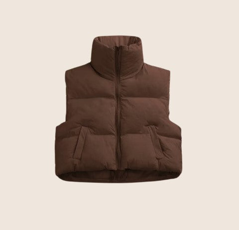 Lightweight Crop Puffer Vest