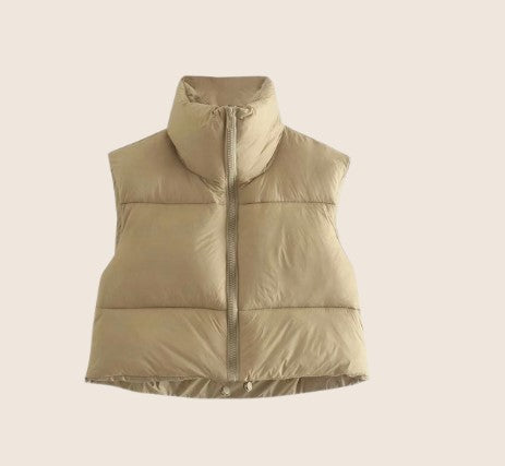 Lightweight Crop Puffer Vest